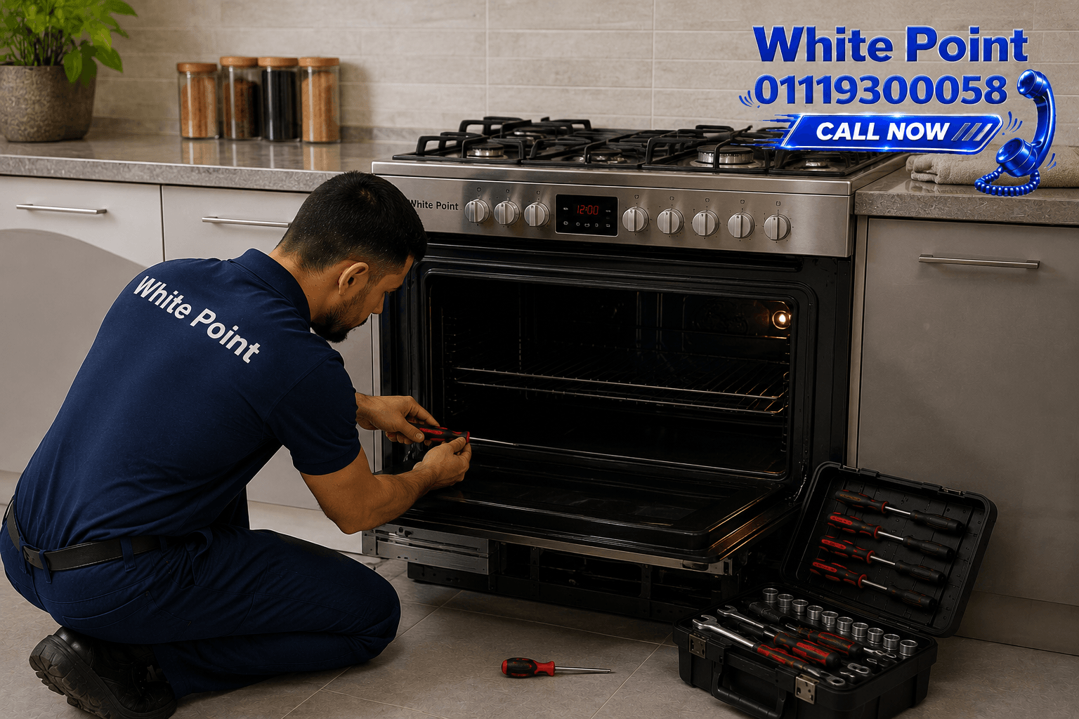 صيانة بوتاجاز وايت بوينت 01119300058