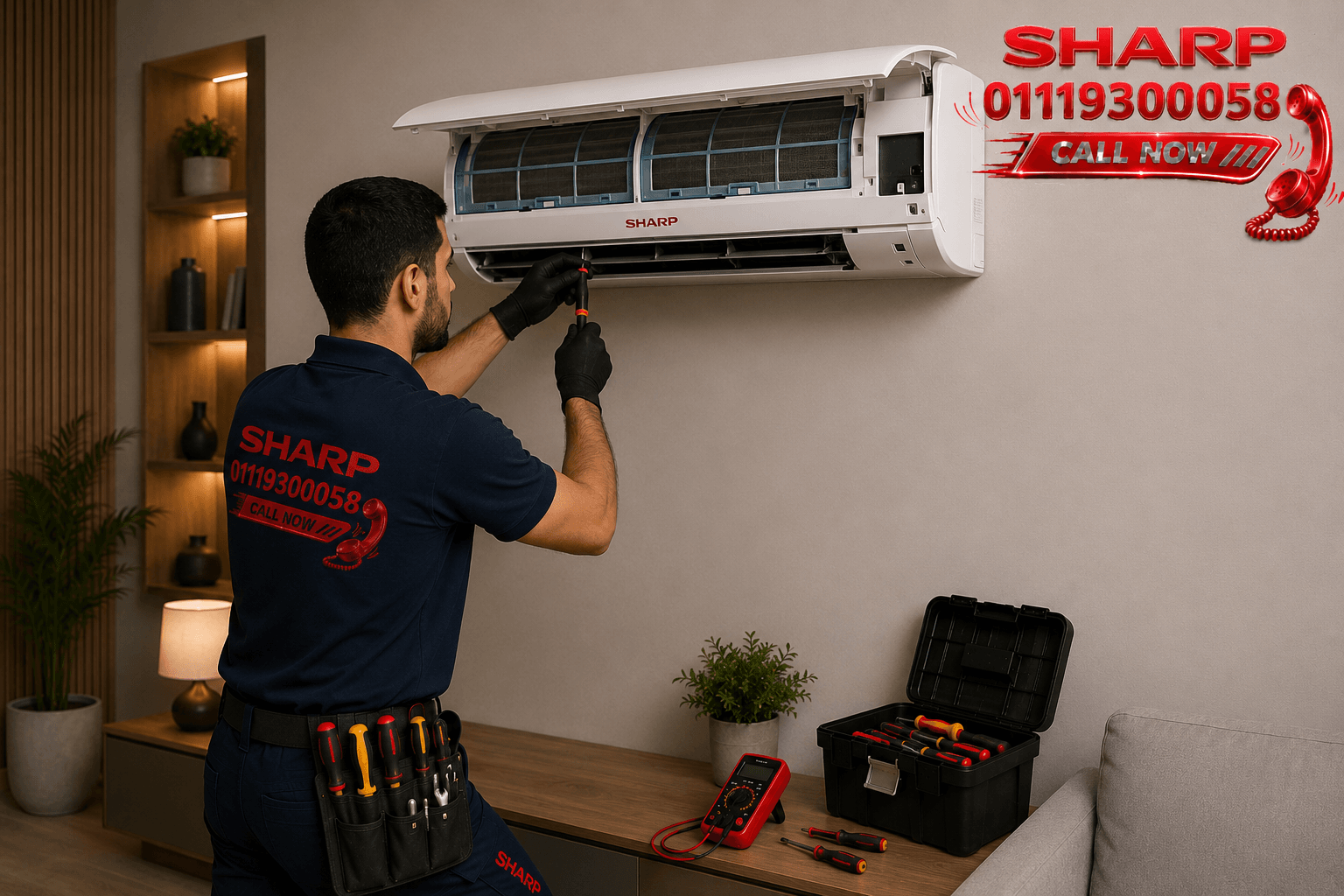 صيانة تكييف شارب 01119300058
