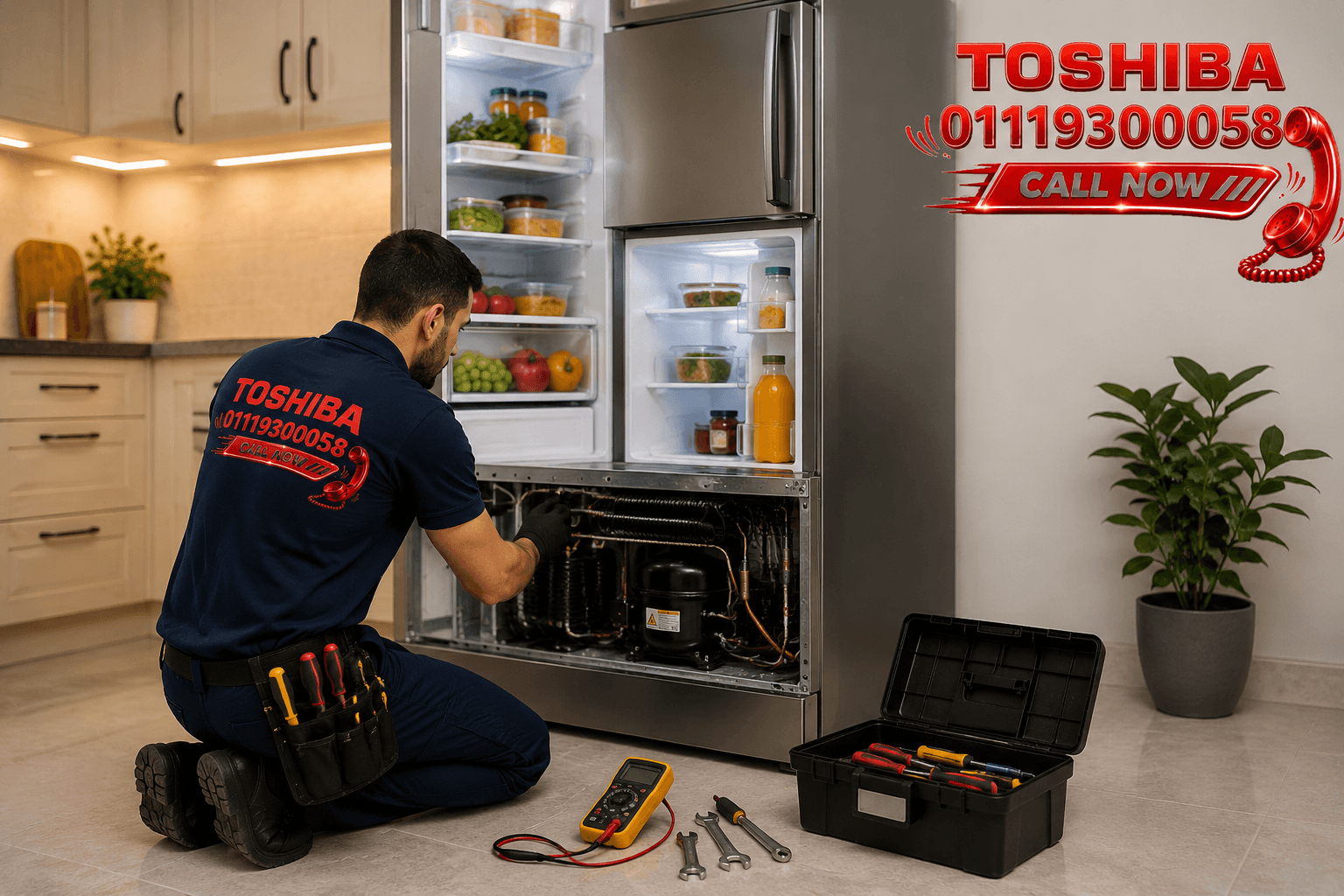 صيانة ثلاجة توشيبا 01119300058