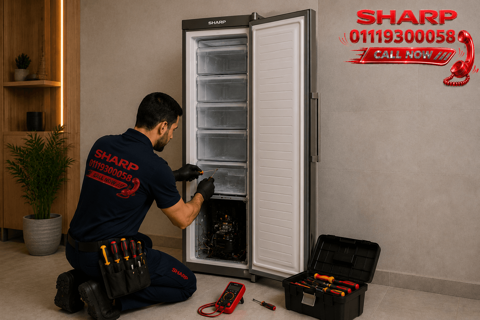 صيانة ديب فريزر شارب 01119300058