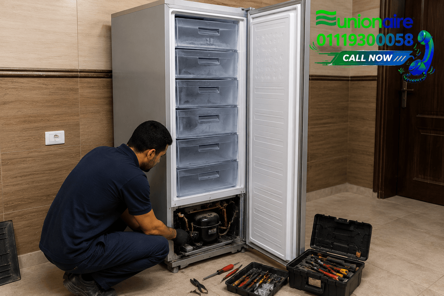 صيانة ديب فريزر يونيون اير 01119300058