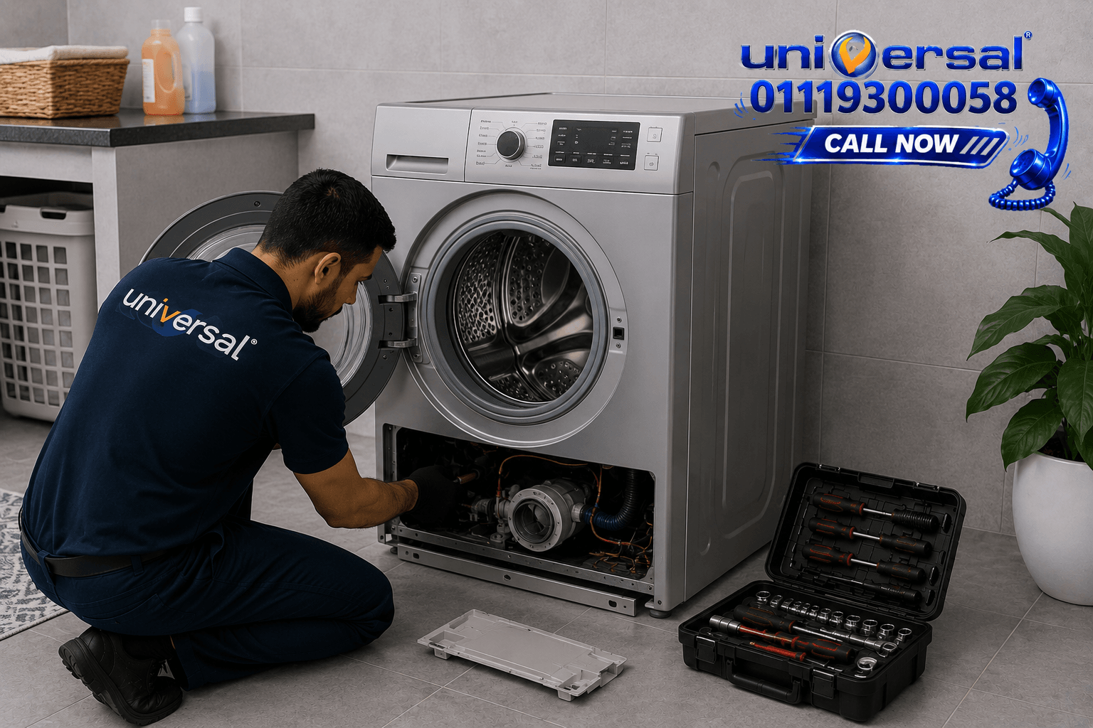 صيانة غسالة اتوماتيك يونيفرسال 01119300058