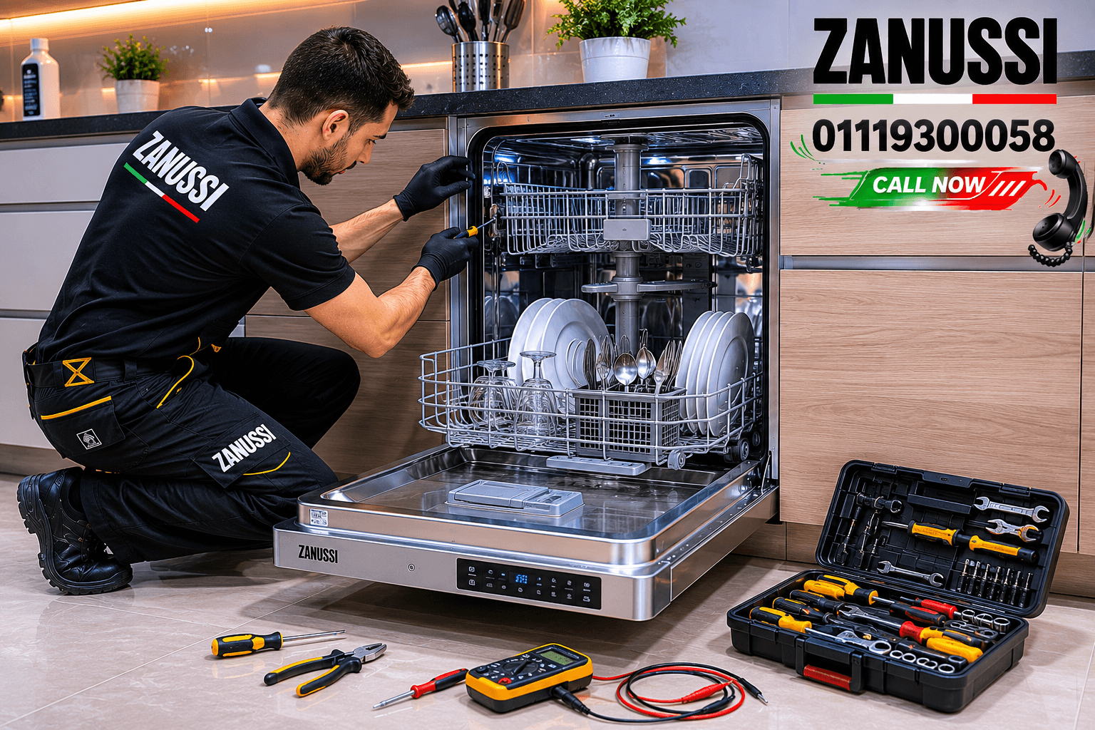 صيانة غسالة اطباق زانوسي 01119300058