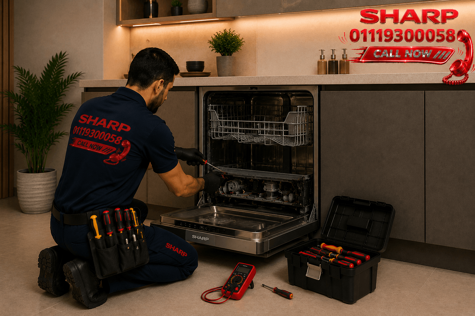 صيانة غسالة اطباق شارب 01119300058